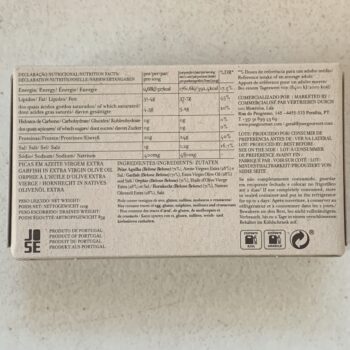 Image of the back of a package of José Gourmet Garfish in Extra Virgin Olive Oil