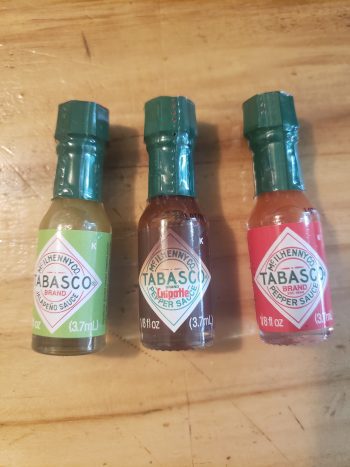 Image of RTG bento bag Tabasco mini hot sauces