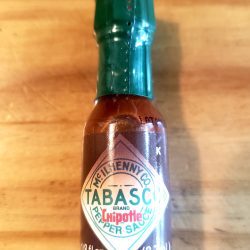 Image of mini bottle of chipotle Tabasco sauce