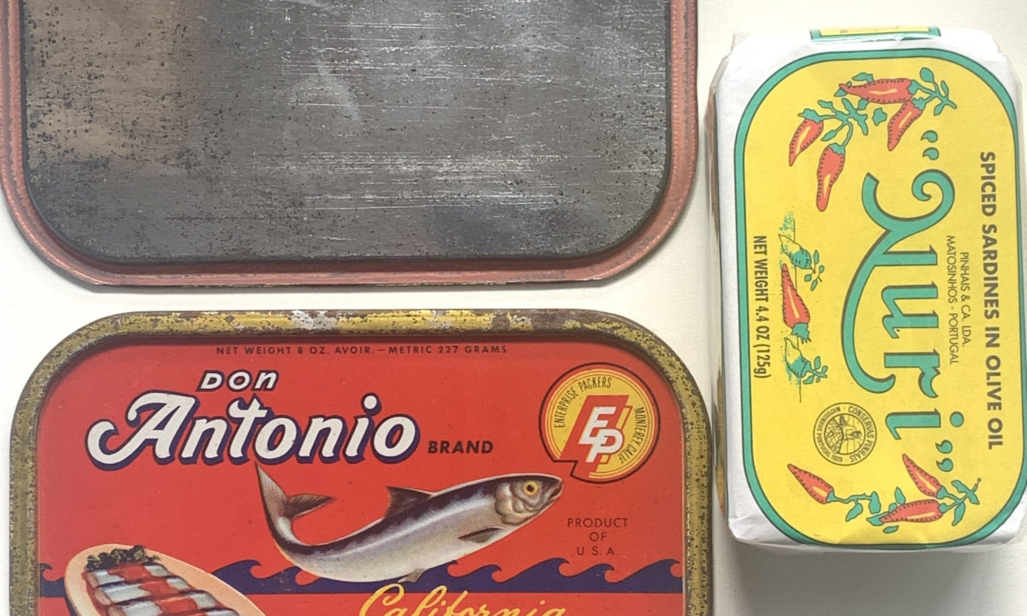 Image of a Vintage Metal Can Lid - Don Antonio Anchovies Packed Sardine Style in Tomato Sauce